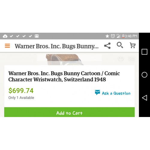 Warner Brothers Bugs Bunny watch